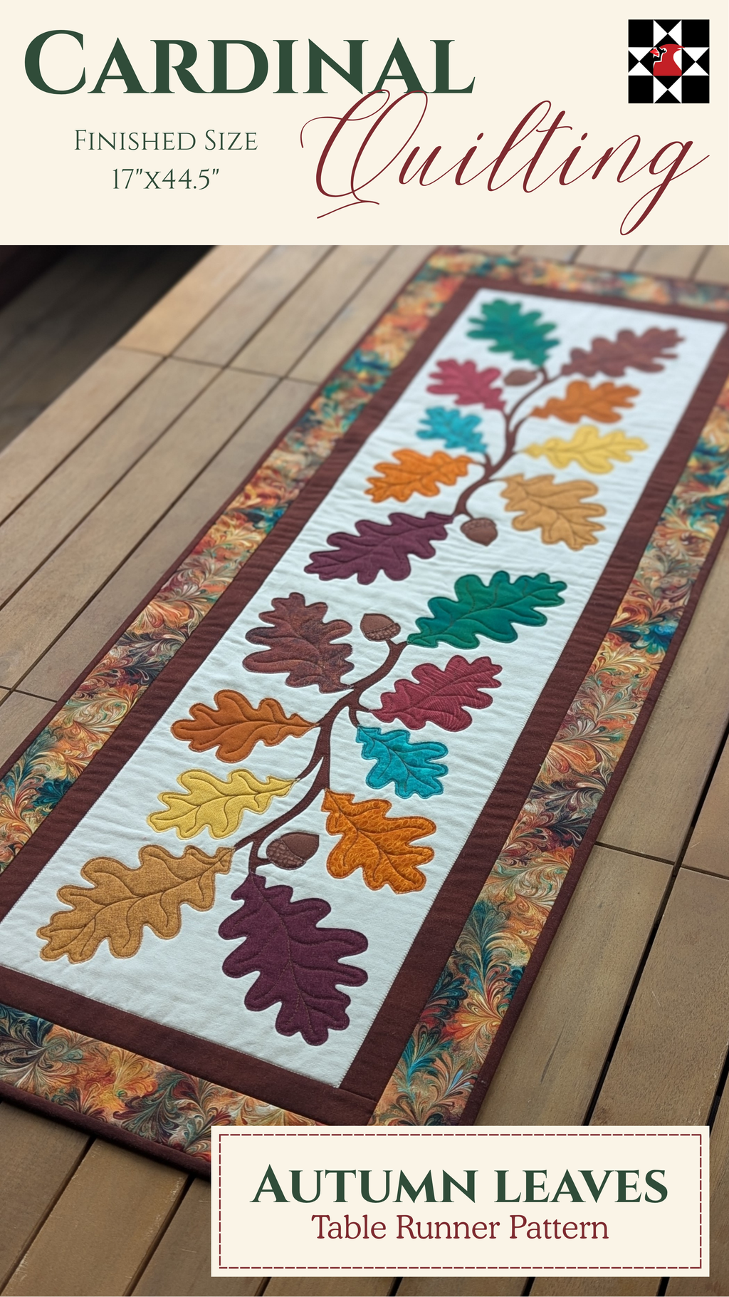 Autumn Leaves - Quilted Table Runner Pattern