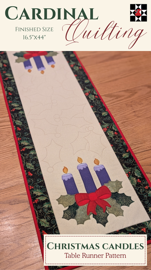 Christmas Advent Candles - Quilted Table Runner Pattern