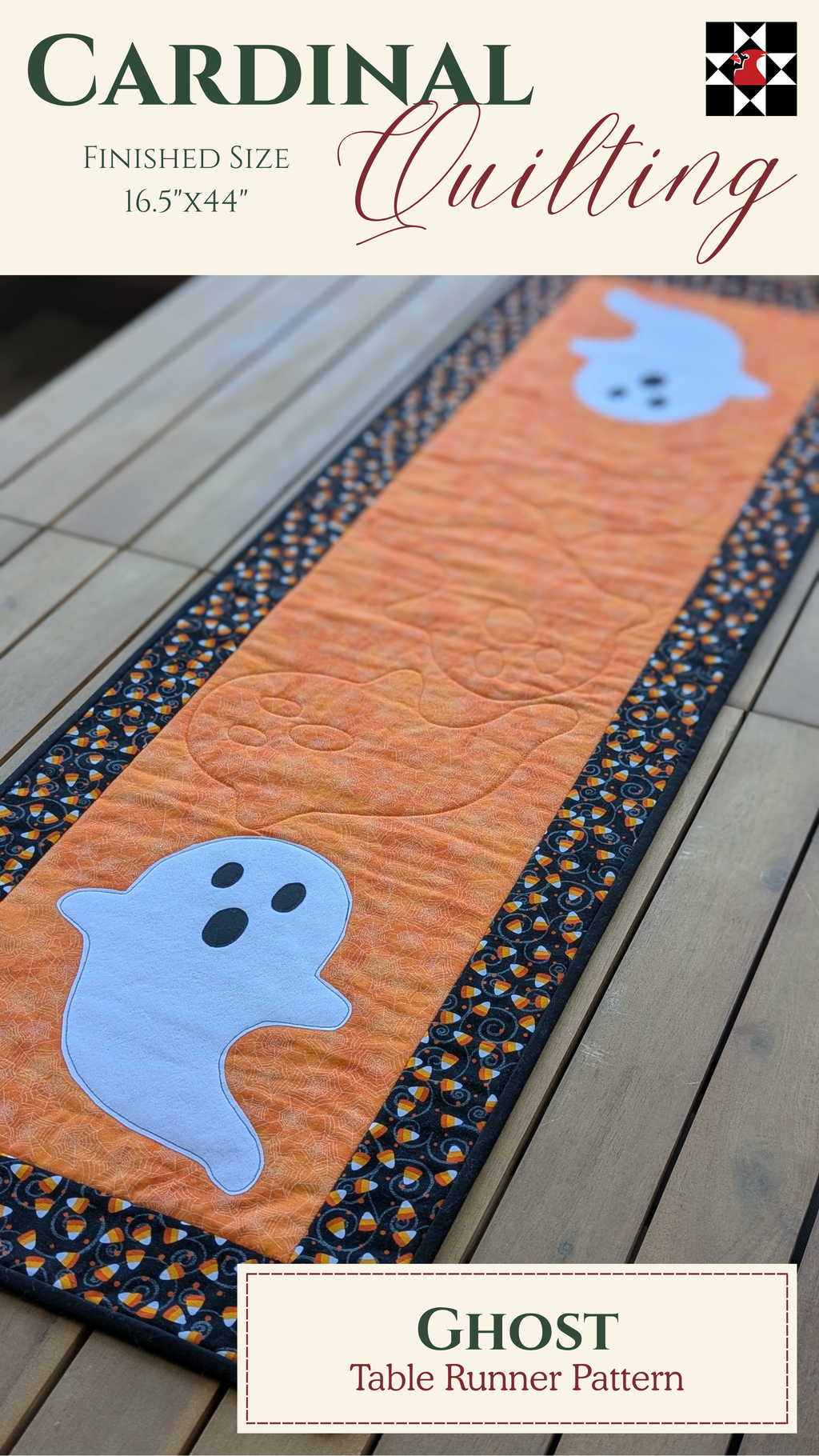 Halloween Ghost - Quilted Table Runner Pattern