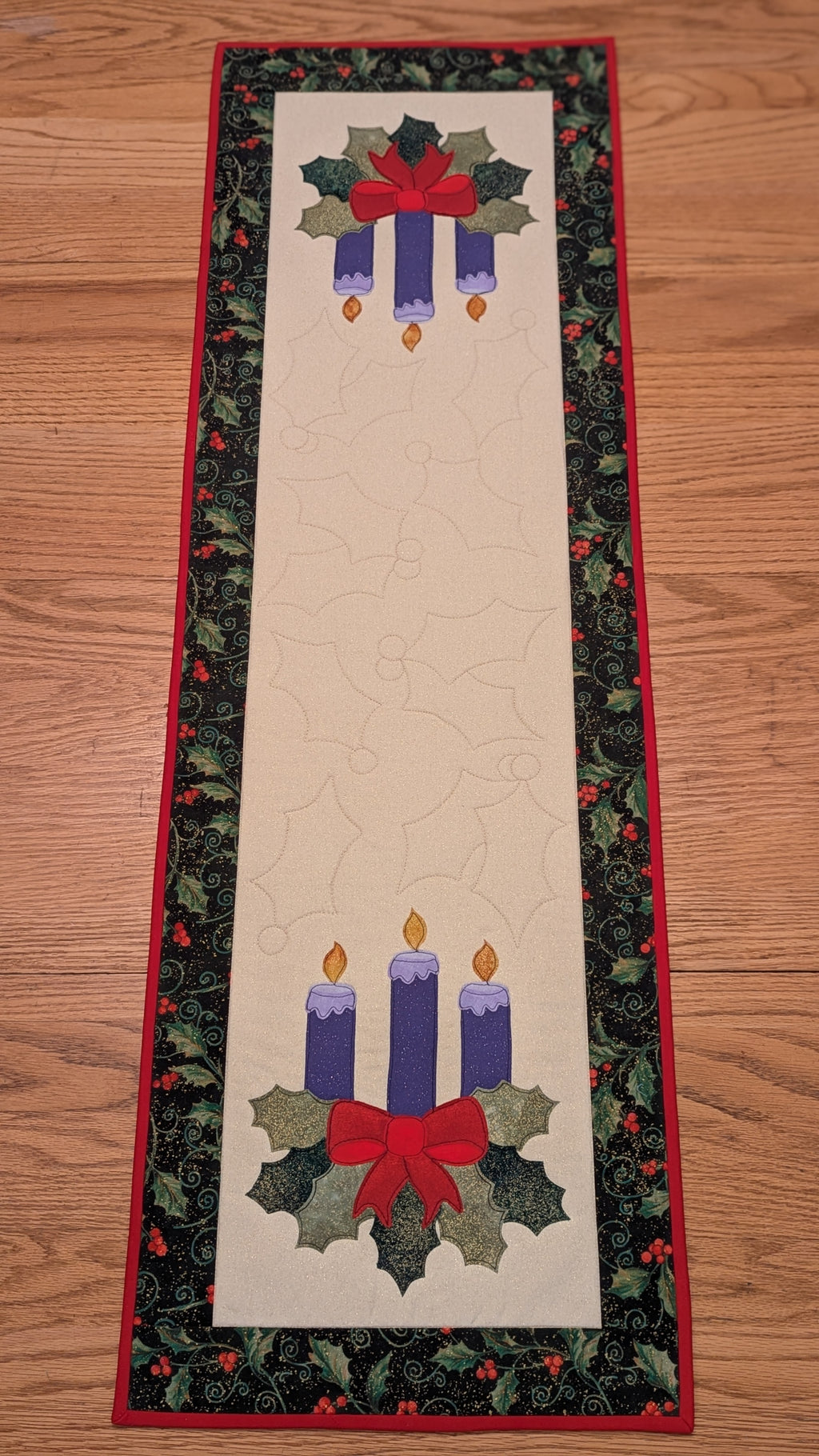 Christmas Advent Candles - Quilted Table Runner Pattern