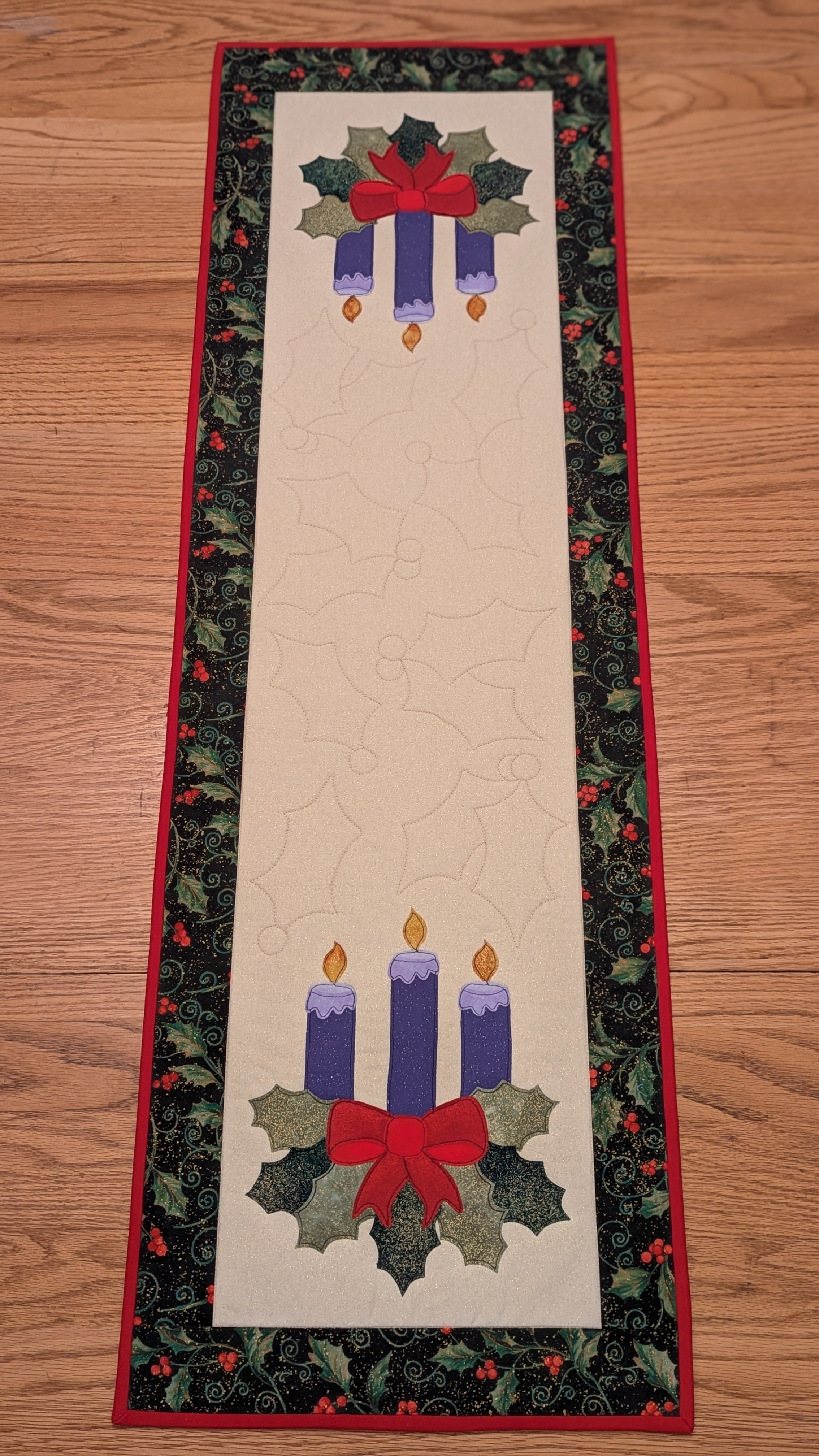 Christmas Advent Candles - Quilted Table Runner Pattern