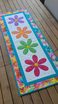 Colorful Summer Flowers - Quilted Table Runner Pattern