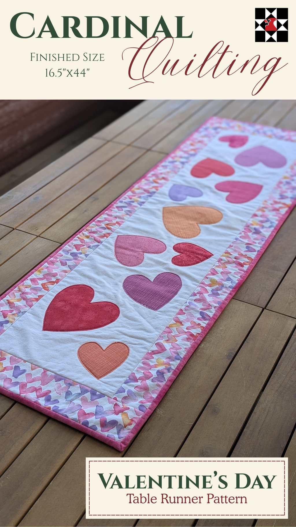 Valentine’s Day - Quilted Table Runner Pattern